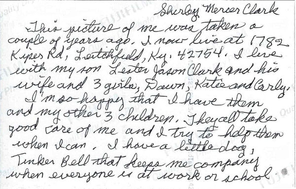 mercer wrote on back of photo